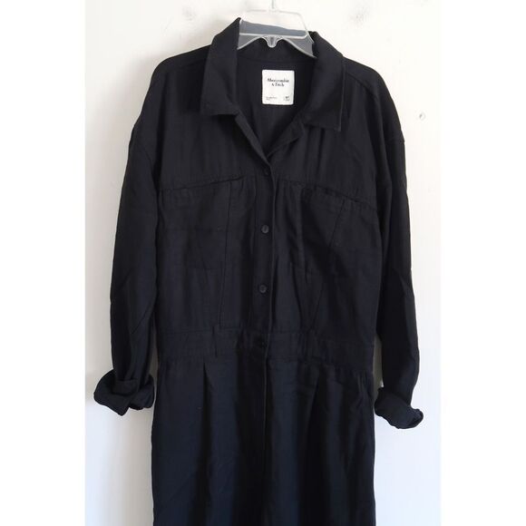 Abercrombie & Fitch Black Coverall - Size Medium Tall - Picture 2 of 6